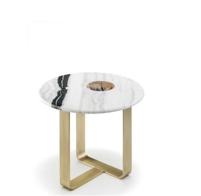 Apollo Side Table Dalmata marble Was AED 25,640