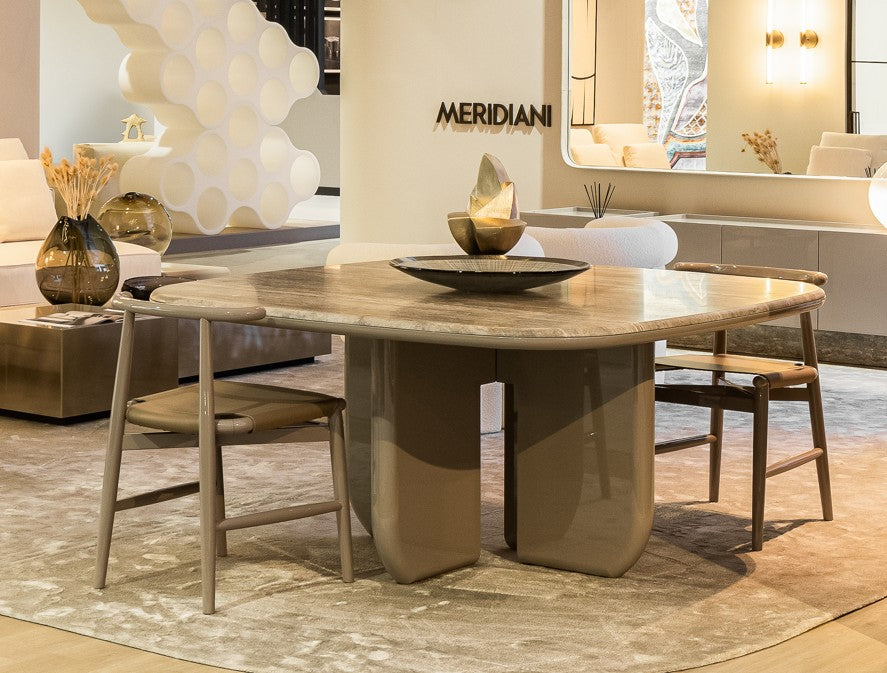 Dining table - Italo / 156 x 156 x 74H / Travertino