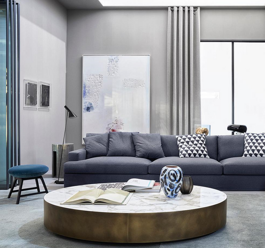 Belt Coffee Table D120 Glossy Calacatta Gold