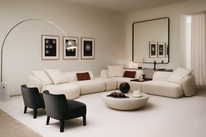 Bongo TB5 Coffee Table Saddle Leather White