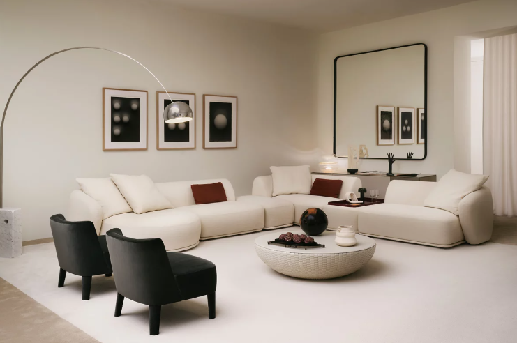 Bongo TB5 Coffee Table Beige Saddle Leather