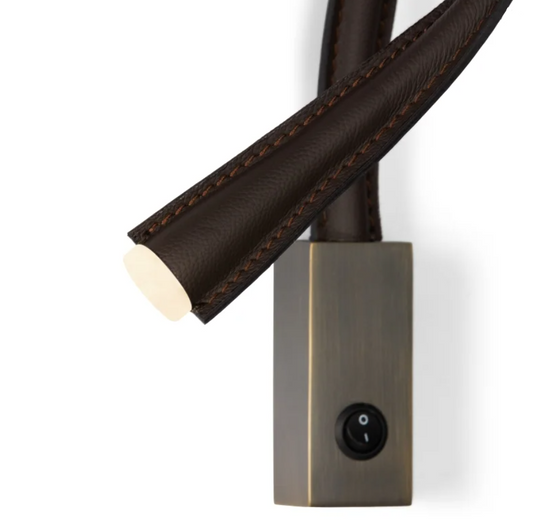 Flexiled Wall light 60 Brown leather