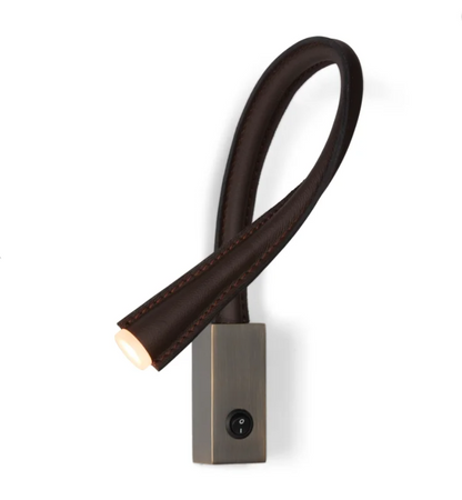 Flexiled Wall light 60 Brown leather
