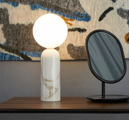 Emma Table lamp White Calacatta marble