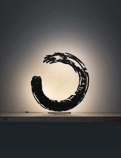 Enso Table lamp Black Hand-painted Brass