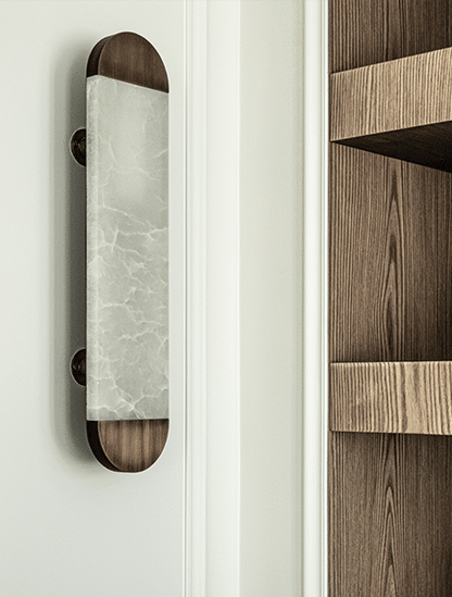 Ghost 430 Alabaster Wall Light Raw Bronze
