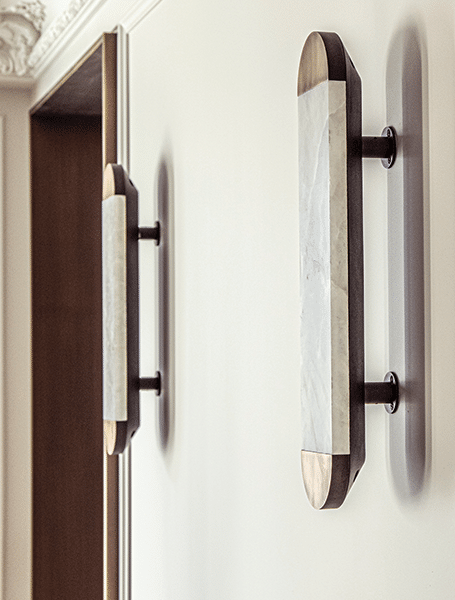 Ghost 430 Alabaster Wall Light Raw Bronze