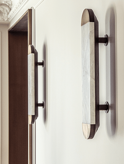 Ghost 430 Alabaster Wall Light Raw Bronze