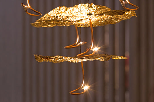 Gold Moon Grappolo Chandelier Gold-gold shade