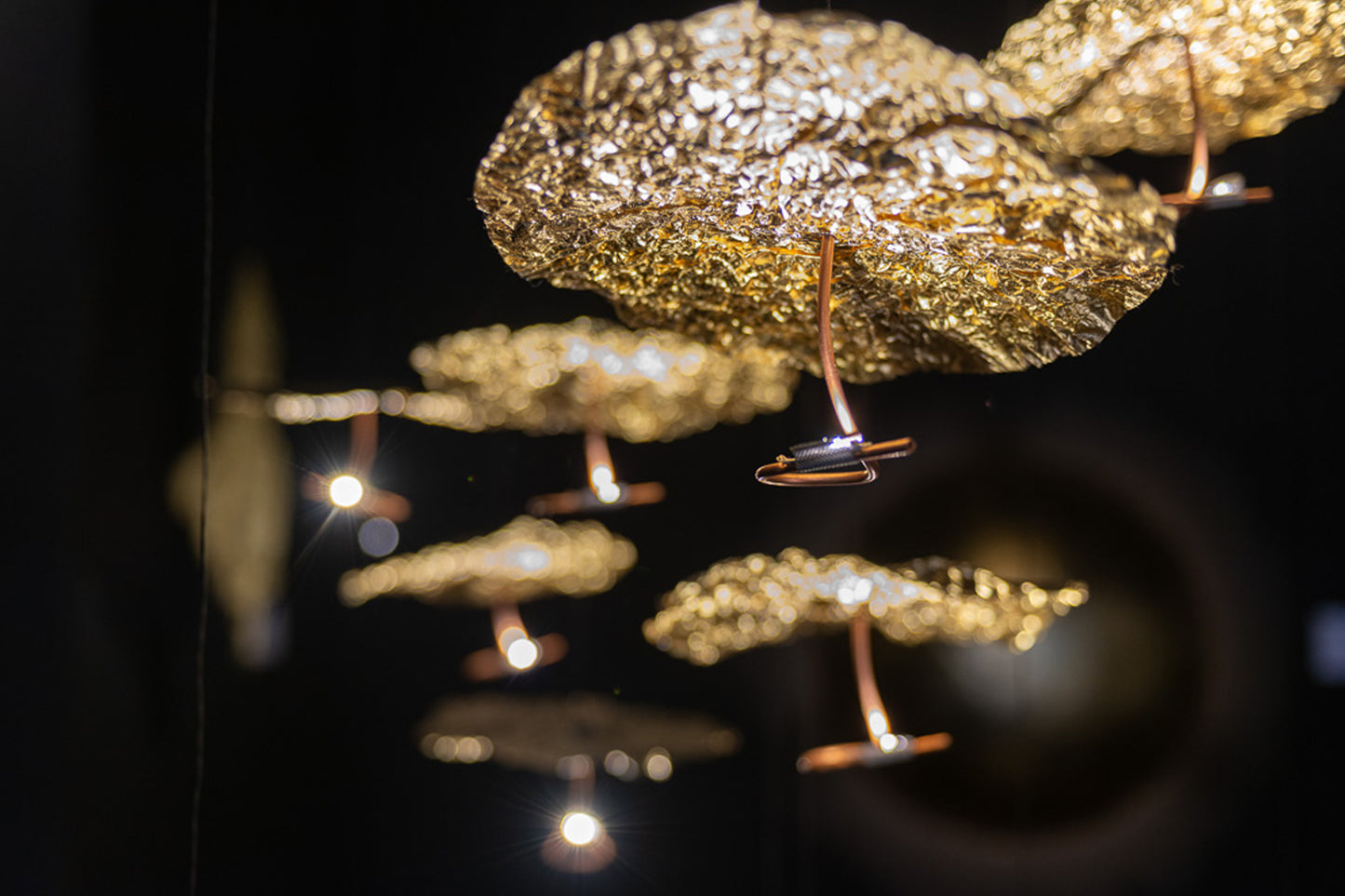 Gold Moon Cascata Chandelier Gold-gold shade