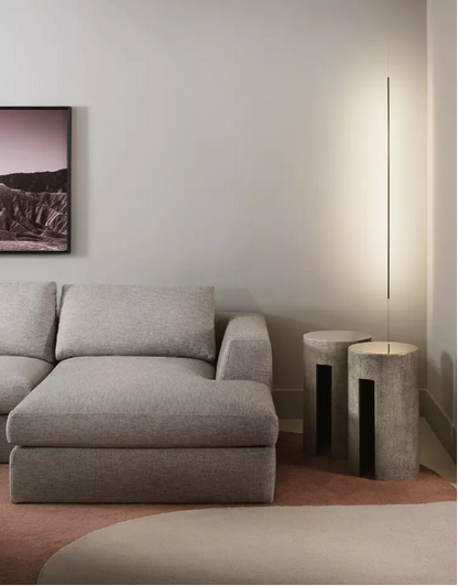 Gong Side Table Glossy resin jute