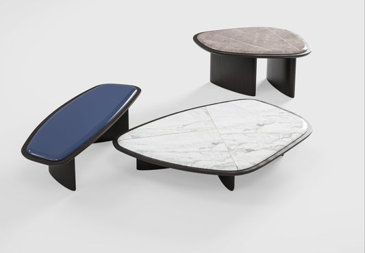 Kigali L Coffee Table Silver Root Marble