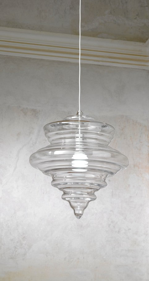 La Scala L Clear Pendant Hand blown bohemian crystal