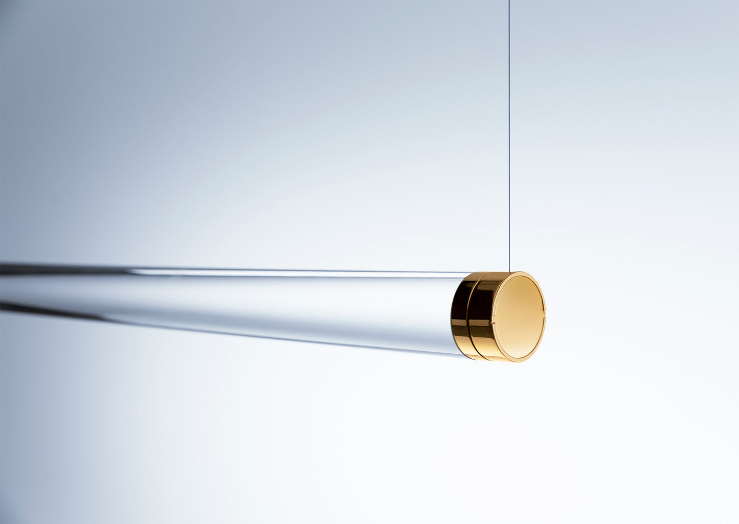 Magia Tube Pendant Polished Gold Black Wire