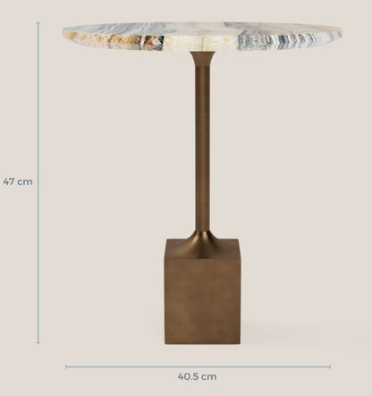 Madison Avenue Side Table Onice Velluto