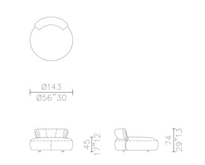 Vincent Open Air Round Sofa