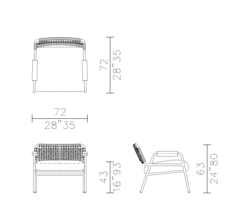 Zoe Wood Open Air Armchair