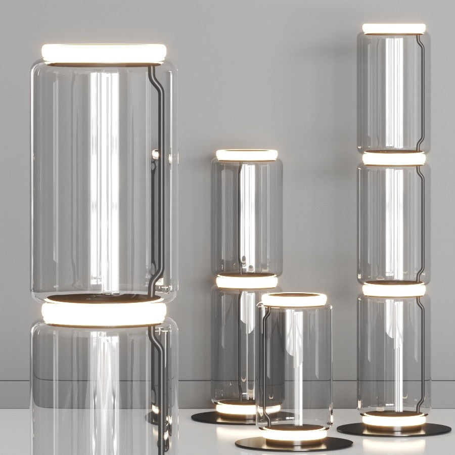 Noctambule Floor lamp Small base 3 Low Cylinders