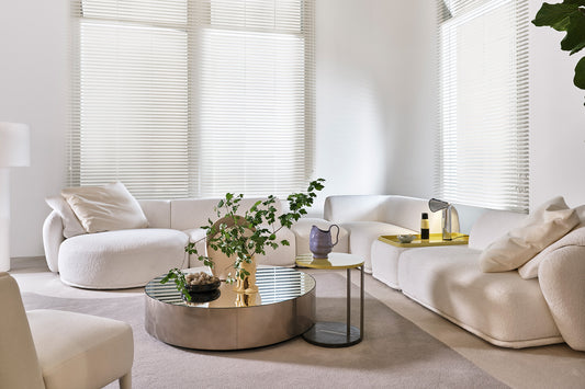 Sofa - Rene / Beige / Fabric Fisolo 01 / 243 x 107 x 73H / Seat 46H