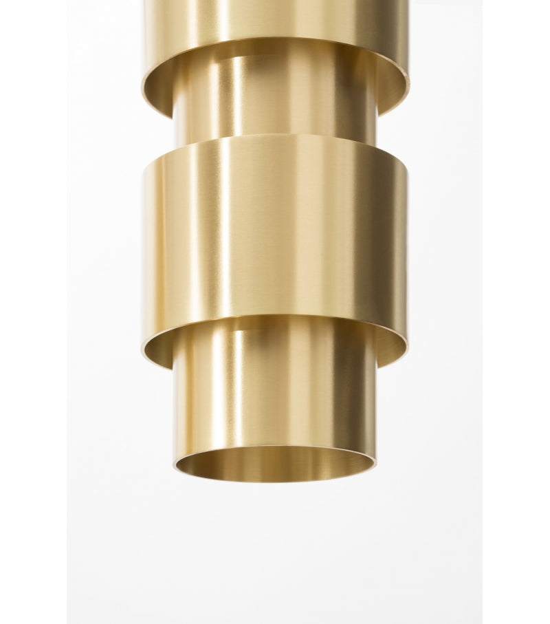 Ring Pendant Satin Brass Cluster of 4