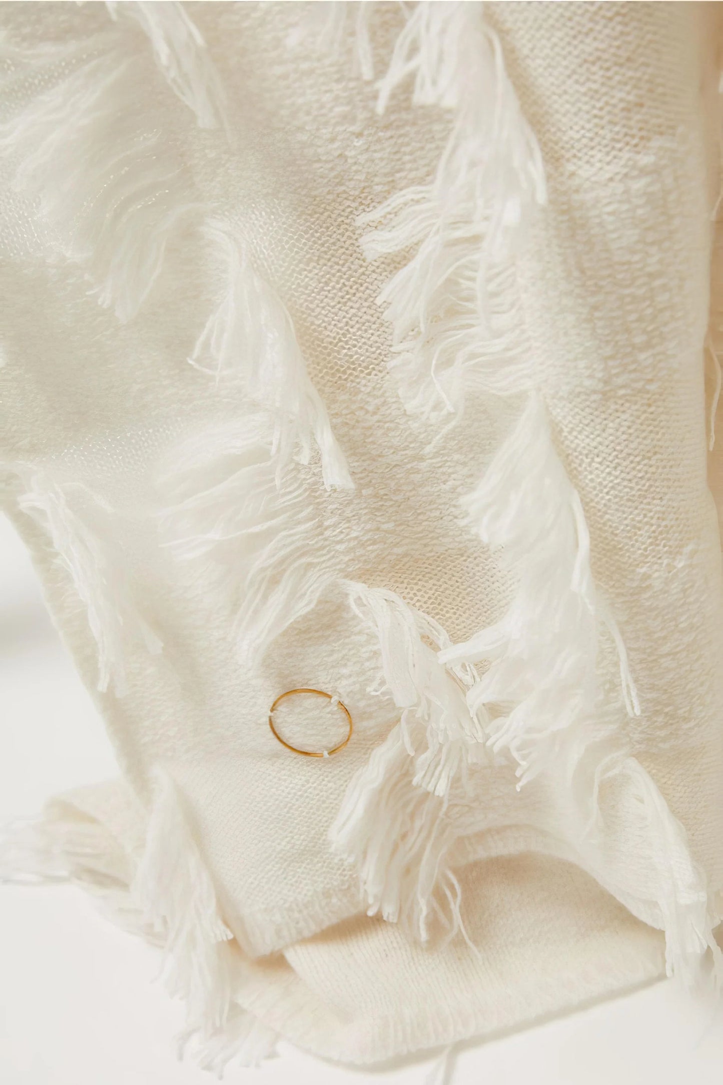 Throw - Seren  / Ivory / 180 x 120 / Cashmere