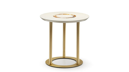 Saturno Side Table Ivory Lacquered top Was AED 15,178