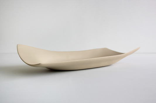Long Rectangular Wavy Tray C Greige