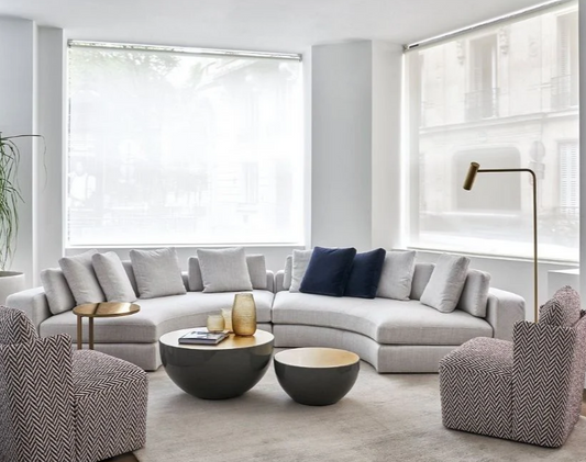 Bongo TB3 Coffee Table Brass Top Glossy Putty