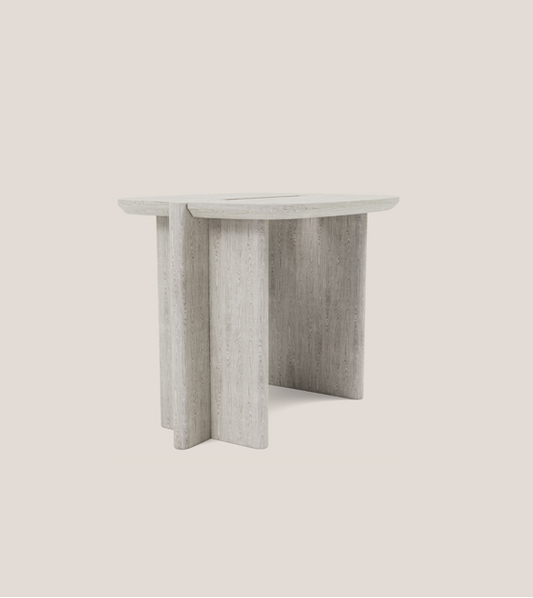 Surfside Drive L Side Table Ivory Ash