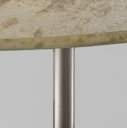 Rascino Side Table H45 Travertine Marble Base