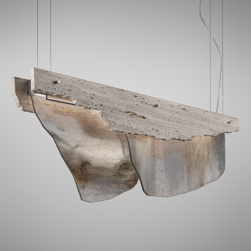 Romano Chandelier 120 Travertine Marble