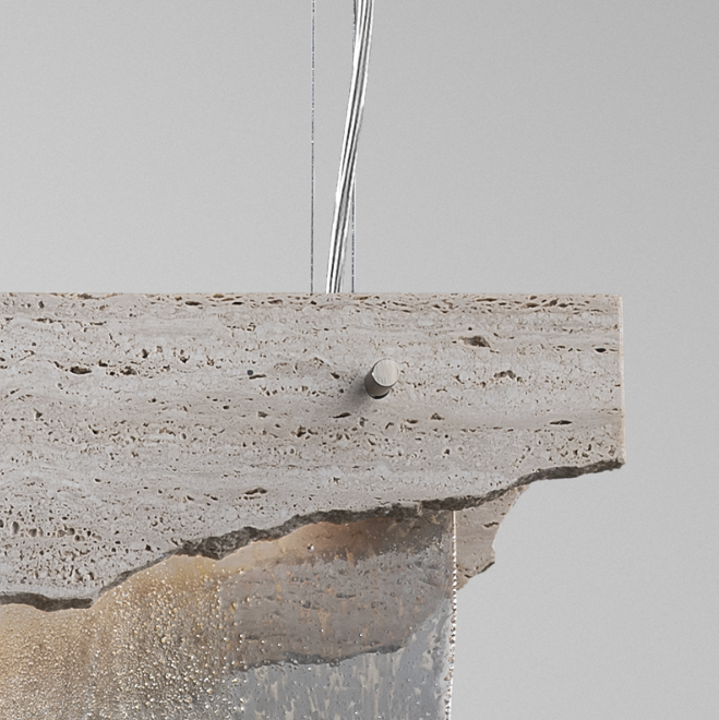 Romano Chandelier 120 Travertine Marble
