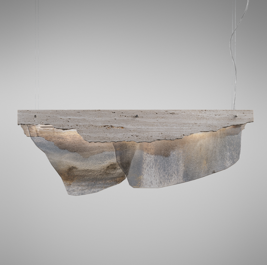Romano Chandelier 120 Travertine Marble