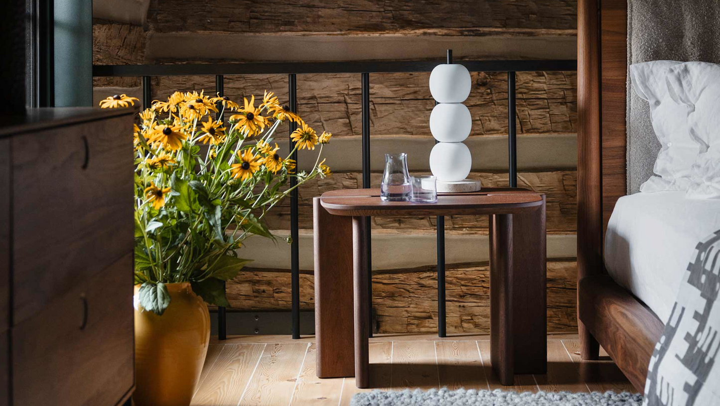 Surfside Drive L Side Table Ivory Ash