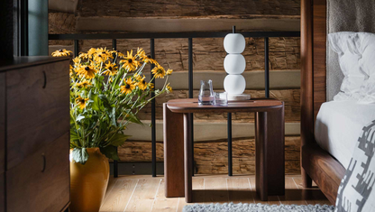 Surfside Drive L Side Table Ivory Ash