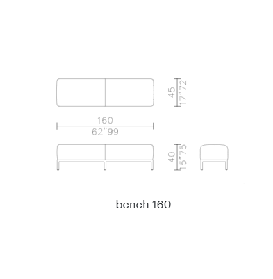 Berry Bench Light Grey