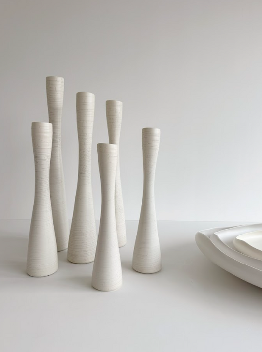 Flute 3 Stoneware Linen