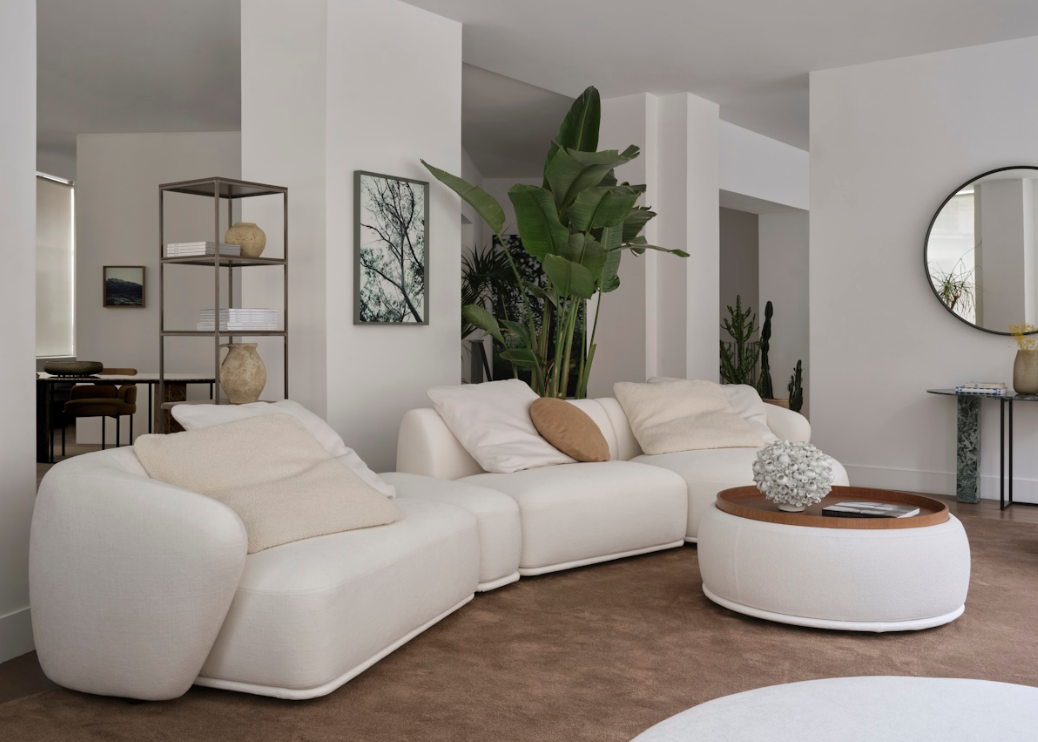 Rene Padded Low Table Off White