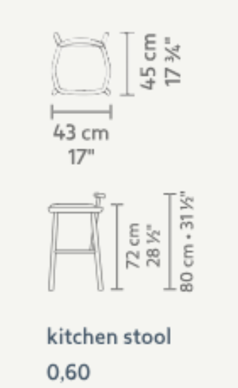 Oiseau Kitchen Stool Sand