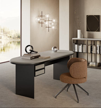 Sensei Beige Leather Desk 160