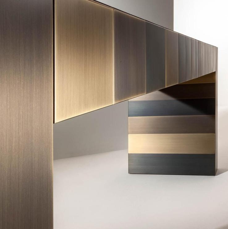 Stars Console Burnished Brass