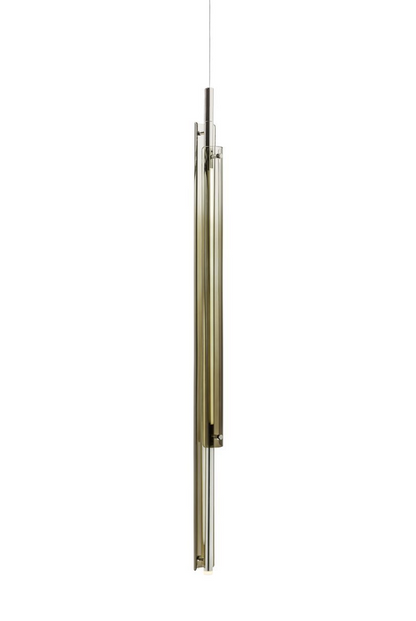 Tratto Vertical Pendant Gold