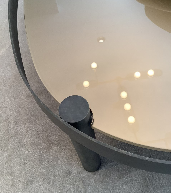 Tray Coffee Table Gold Back-painted glass