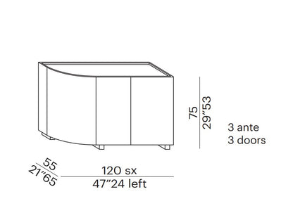 Wallis Quatro Cabinet Left Lava