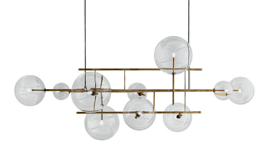 Bolle Orizzontale 10 Pendant Brass