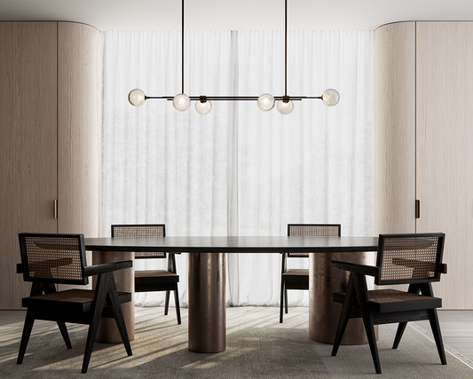 Trilogy 6 Horizontal Chandelier I Pendant Fizi Shade