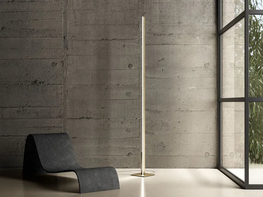 Fly Floor lamp Satin Golden Nickel