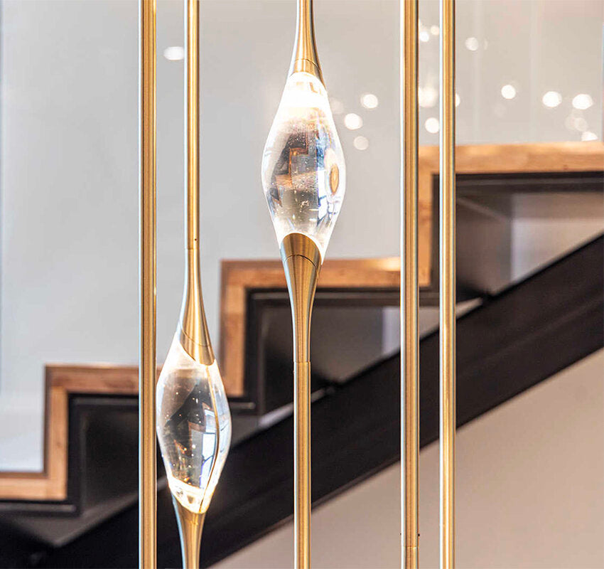 Il Pezzo 12 Champagne finish 9 Pendant 12 Clear crystal