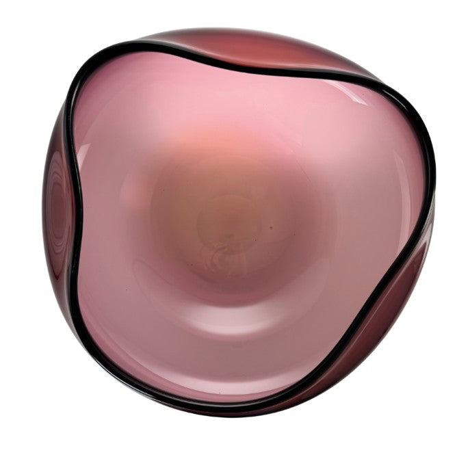 Gravity Glass Sculpture Aubergine