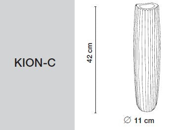 STYLING  ITEM - Vase Kion-C / White  / D11 x 42H